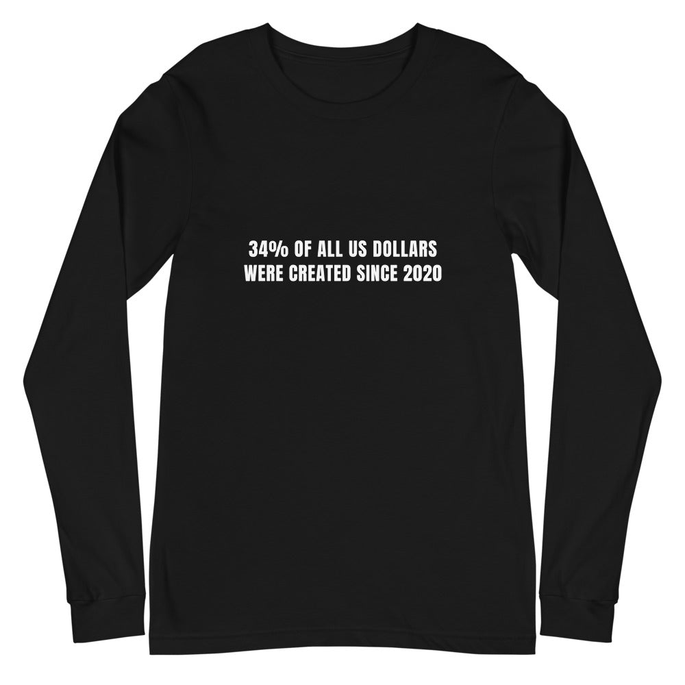 34% of All US Dollars Created Since 2020 — Long Sleeve